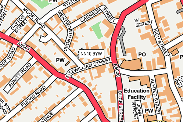 NN10 9YW map - OS OpenMap – Local (Ordnance Survey) NN10 9YW map - OS OpenMap – Local (Ordnance Survey)