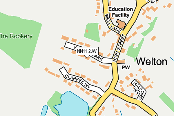 NN11 2JW map - OS OpenMap – Local (Ordnance Survey)