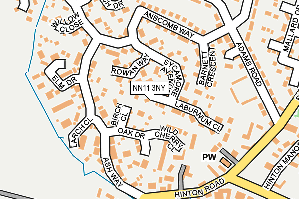 NN11 3NY map - OS OpenMap – Local (Ordnance Survey)