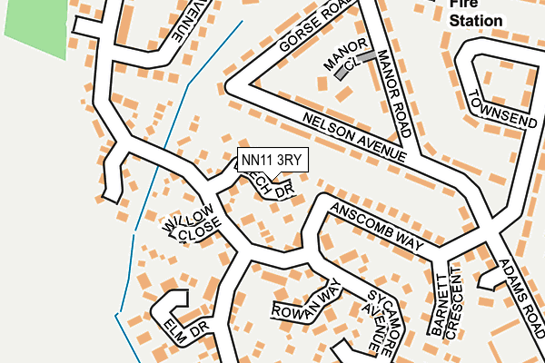 NN11 3RY map - OS OpenMap – Local (Ordnance Survey) NN11 3RY map - OS OpenMap – Local (Ordnance Survey)