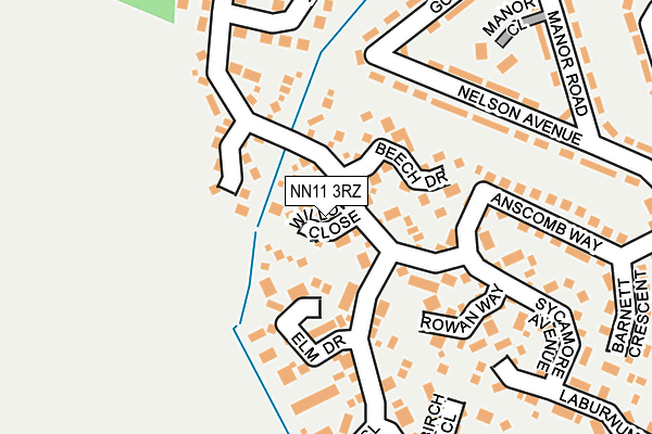 NN11 3RZ map - OS OpenMap – Local (Ordnance Survey) NN11 3RZ map - OS OpenMap – Local (Ordnance Survey)