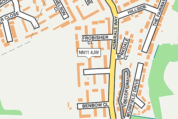 NN11 4JW map - OS OpenMap – Local (Ordnance Survey) NN11 4JW map - OS OpenMap – Local (Ordnance Survey)