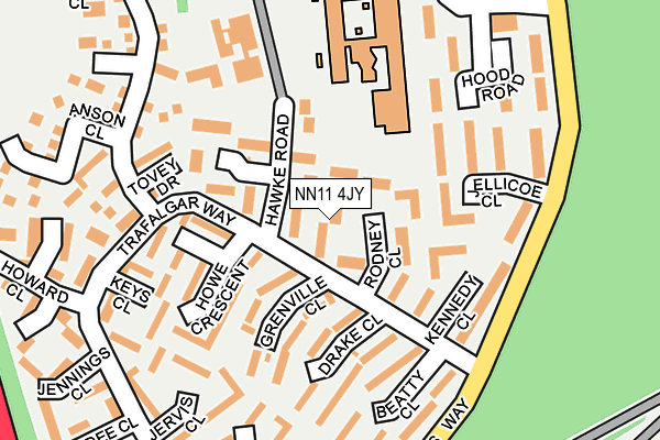 NN11 4JY map - OS OpenMap – Local (Ordnance Survey) NN11 4JY map - OS OpenMap – Local (Ordnance Survey)