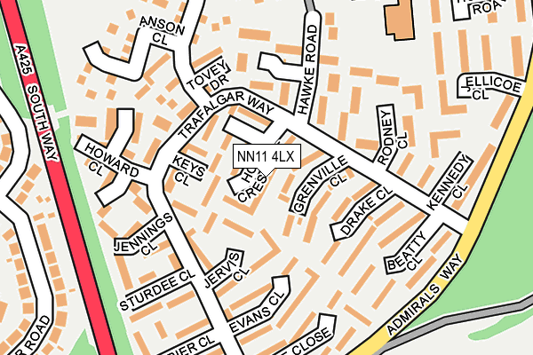 NN11 4LX map - OS OpenMap – Local (Ordnance Survey) NN11 4LX map - OS OpenMap – Local (Ordnance Survey)