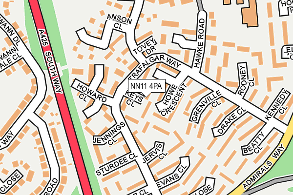 NN11 4PA map - OS OpenMap – Local (Ordnance Survey) NN11 4PA map - OS OpenMap – Local (Ordnance Survey)