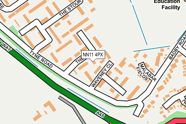 NN11 4PX map - OS OpenMap – Local (Ordnance Survey) NN11 4PX map - OS OpenMap – Local (Ordnance Survey)
