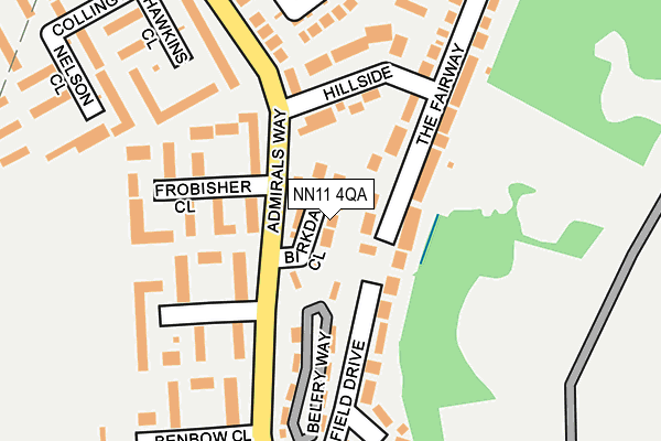 NN11 4QA map - OS OpenMap – Local (Ordnance Survey) NN11 4QA map - OS OpenMap – Local (Ordnance Survey)