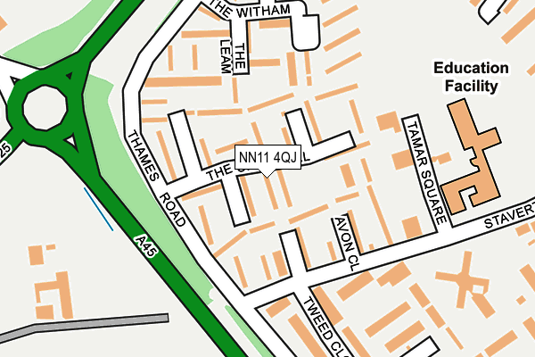 NN11 4QJ map - OS OpenMap – Local (Ordnance Survey)