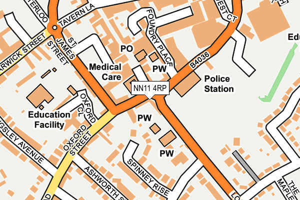 NN11 4RP map - OS OpenMap – Local (Ordnance Survey)