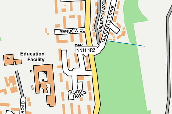 NN11 4RZ map - OS OpenMap – Local (Ordnance Survey) NN11 4RZ map - OS OpenMap – Local (Ordnance Survey)