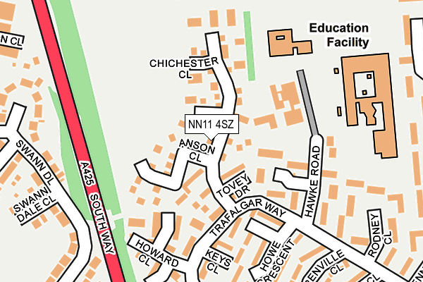 NN11 4SZ map - OS OpenMap – Local (Ordnance Survey) NN11 4SZ map - OS OpenMap – Local (Ordnance Survey)
