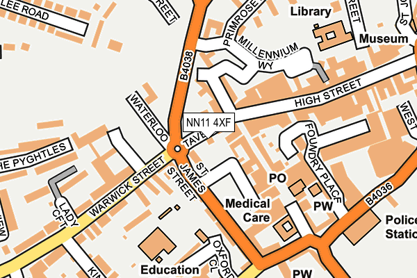 NN11 4XF map - OS OpenMap – Local (Ordnance Survey) NN11 4XF map - OS OpenMap – Local (Ordnance Survey)