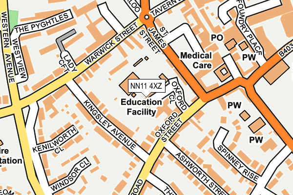 NN11 4XZ map - OS OpenMap – Local (Ordnance Survey)