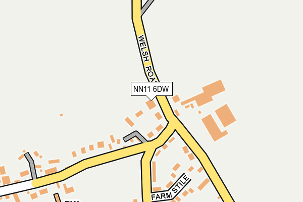 NN11 6DW map - OS OpenMap – Local (Ordnance Survey)