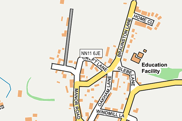NN11 6JE map - OS OpenMap – Local (Ordnance Survey)