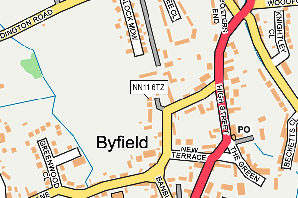 NN11 6TZ map - OS OpenMap – Local (Ordnance Survey)