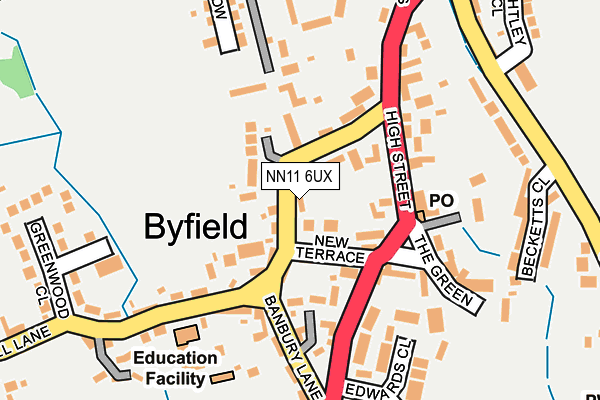 NN11 6UX map - OS OpenMap – Local (Ordnance Survey) NN11 6UX map - OS OpenMap – Local (Ordnance Survey)