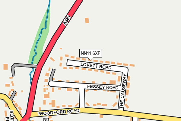 NN11 6XF map - OS OpenMap – Local (Ordnance Survey) NN11 6XF map - OS OpenMap – Local (Ordnance Survey)