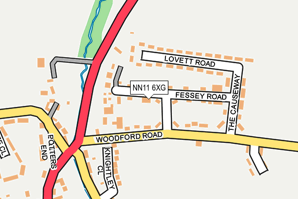 NN11 6XG map - OS OpenMap – Local (Ordnance Survey)