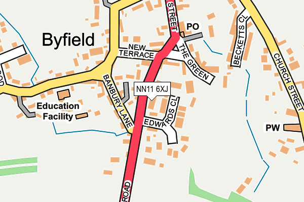 NN11 6XJ map - OS OpenMap – Local (Ordnance Survey)