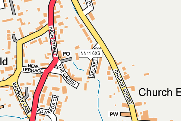 NN11 6XS map - OS OpenMap – Local (Ordnance Survey) NN11 6XS map - OS OpenMap – Local (Ordnance Survey)