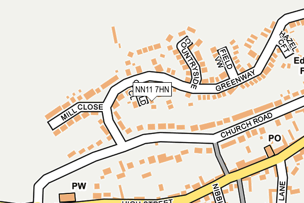 NN11 7HN map - OS OpenMap – Local (Ordnance Survey) NN11 7HN map - OS OpenMap – Local (Ordnance Survey)