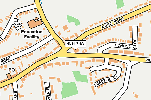NN11 7HW map - OS OpenMap – Local (Ordnance Survey) NN11 7HW map - OS OpenMap – Local (Ordnance Survey)