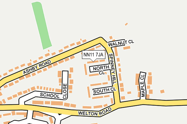 NN11 7JA map - OS OpenMap – Local (Ordnance Survey) NN11 7JA map - OS OpenMap – Local (Ordnance Survey)