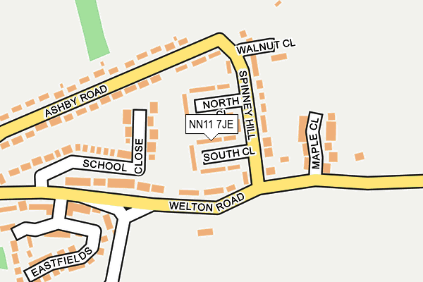 NN11 7JE map - OS OpenMap – Local (Ordnance Survey) NN11 7JE map - OS OpenMap – Local (Ordnance Survey)