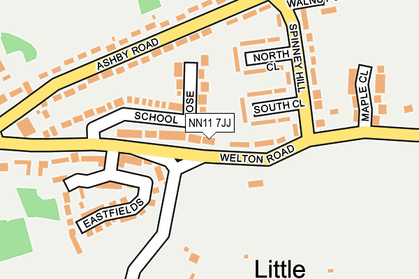NN11 7JJ map - OS OpenMap – Local (Ordnance Survey)