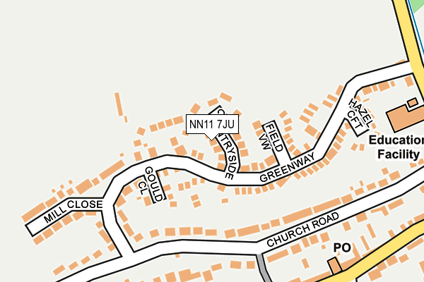NN11 7JU map - OS OpenMap – Local (Ordnance Survey) NN11 7JU map - OS OpenMap – Local (Ordnance Survey)