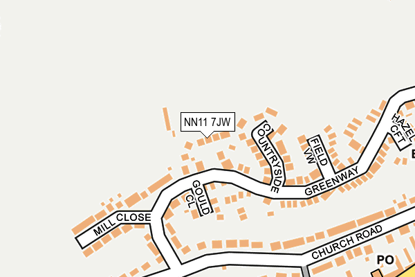 NN11 7JW map - OS OpenMap – Local (Ordnance Survey) NN11 7JW map - OS OpenMap – Local (Ordnance Survey)