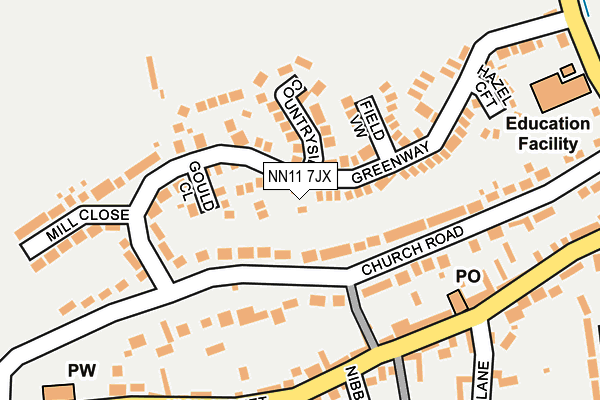 NN11 7JX map - OS OpenMap – Local (Ordnance Survey) NN11 7JX map - OS OpenMap – Local (Ordnance Survey)