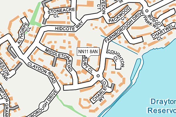 NN11 8AN map - OS OpenMap – Local (Ordnance Survey) NN11 8AN map - OS OpenMap – Local (Ordnance Survey)