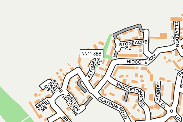 NN11 8BB map - OS OpenMap – Local (Ordnance Survey) NN11 8BB map - OS OpenMap – Local (Ordnance Survey)