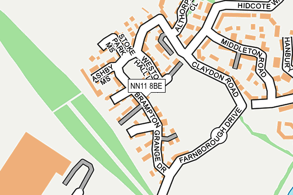 NN11 8BE map - OS OpenMap – Local (Ordnance Survey)