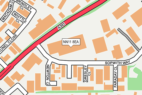 NN11 8EA map - OS OpenMap – Local (Ordnance Survey) NN11 8EA map - OS OpenMap – Local (Ordnance Survey)