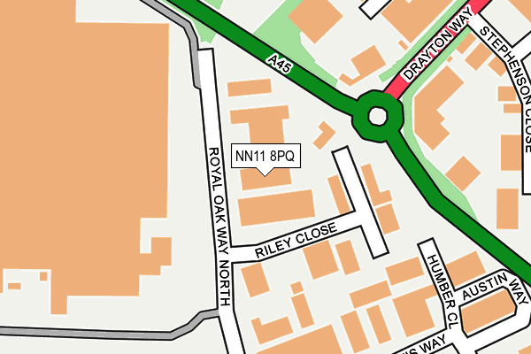 NN11 8PQ map - OS OpenMap – Local (Ordnance Survey) NN11 8PQ map - OS OpenMap – Local (Ordnance Survey)