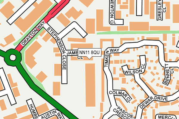 NN11 8QU map - OS OpenMap – Local (Ordnance Survey) NN11 8QU map - OS OpenMap – Local (Ordnance Survey)