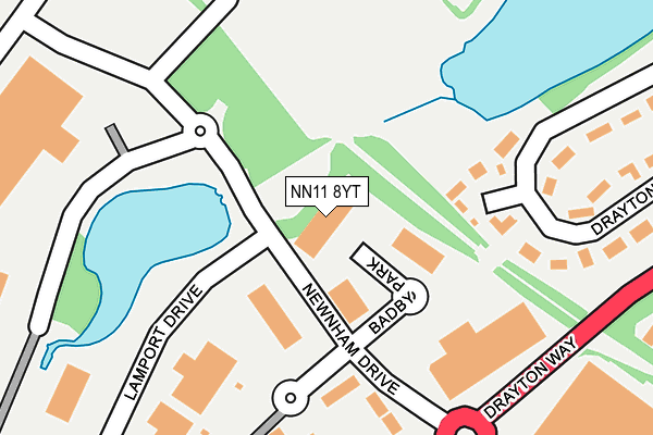 NN11 8YT map - OS OpenMap – Local (Ordnance Survey)