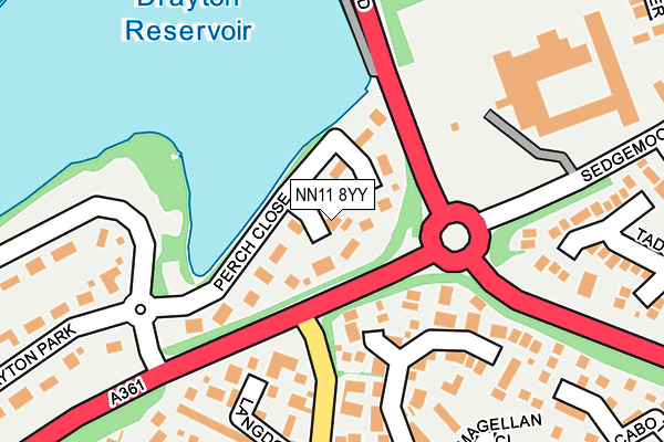 NN11 8YY map - OS OpenMap – Local (Ordnance Survey)