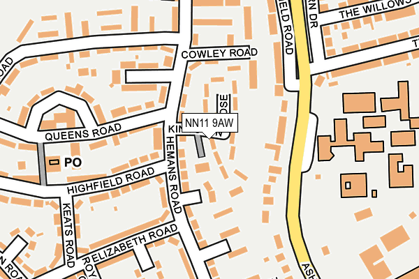 NN11 9AW map - OS OpenMap – Local (Ordnance Survey) NN11 9AW map - OS OpenMap – Local (Ordnance Survey)