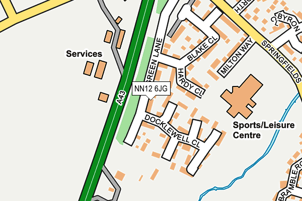 NN12 6JG map - OS OpenMap – Local (Ordnance Survey)