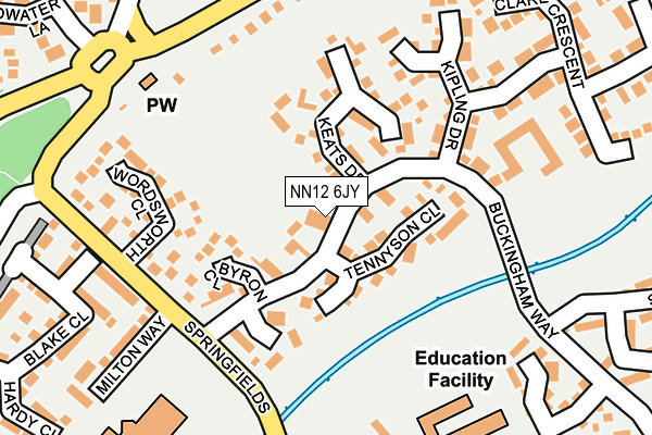 NN12 6JY map - OS OpenMap – Local (Ordnance Survey)
