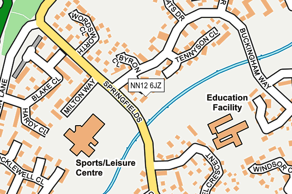 NN12 6JZ map - OS OpenMap – Local (Ordnance Survey)