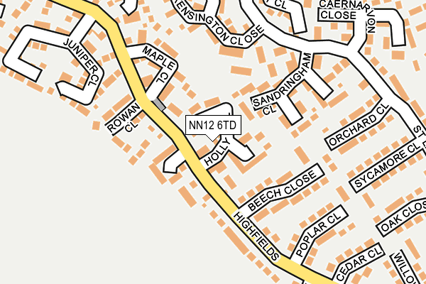NN12 6TD map - OS OpenMap – Local (Ordnance Survey)