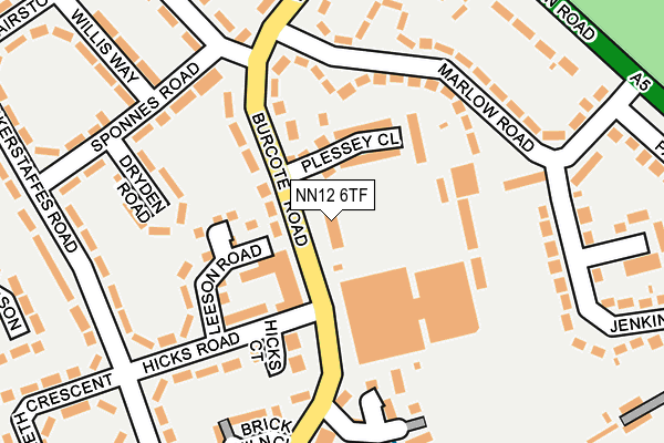 NN12 6TF map - OS OpenMap – Local (Ordnance Survey) NN12 6TF map - OS OpenMap – Local (Ordnance Survey)