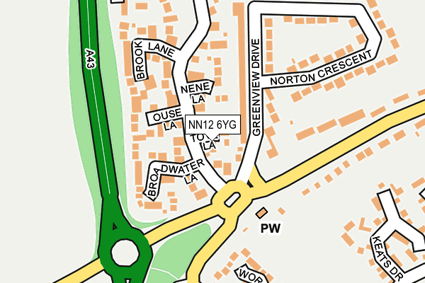 NN12 6YG map - OS OpenMap – Local (Ordnance Survey) NN12 6YG map - OS OpenMap – Local (Ordnance Survey)