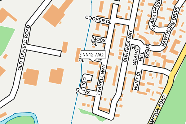 NN12 7AQ map - OS OpenMap – Local (Ordnance Survey) NN12 7AQ map - OS OpenMap – Local (Ordnance Survey)