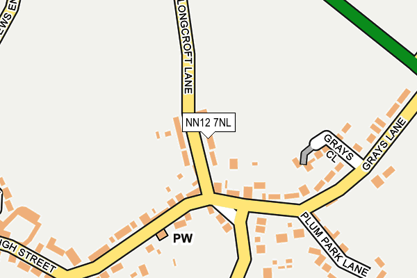 NN12 7NL map - OS OpenMap – Local (Ordnance Survey) NN12 7NL map - OS OpenMap – Local (Ordnance Survey)